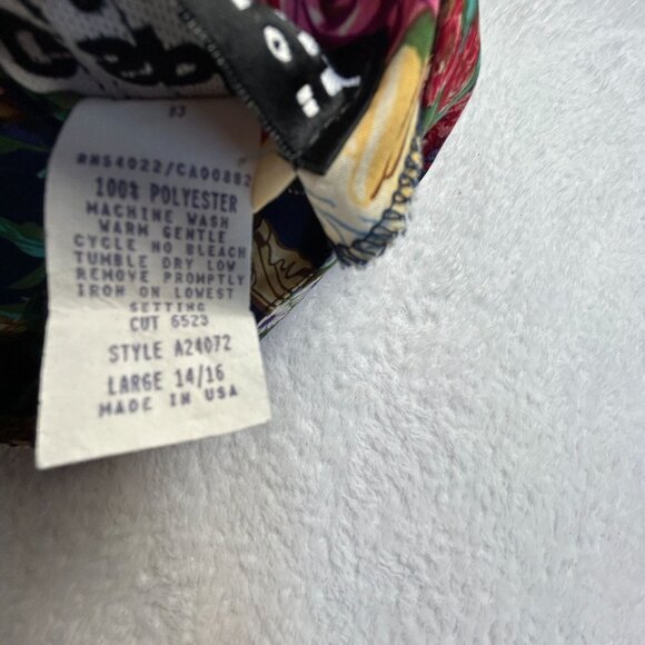 Vintage S.G. Sport Collection Womens Floral & Gold Frame Print Top Large 14/16 - Picture 4 of 7